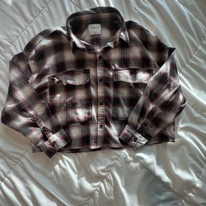 Abercrombie and Fitch Cropped Flannel Size Small